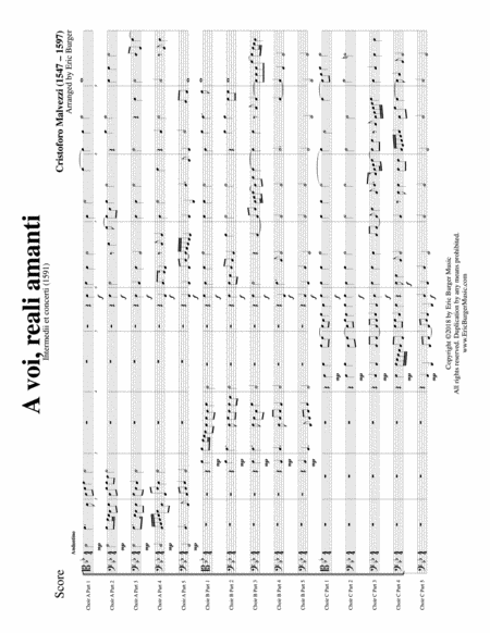 A Voi Reali Amanti For Trombone Or Low Brass Quintdectet 15 Part Ensemble Sheet Music