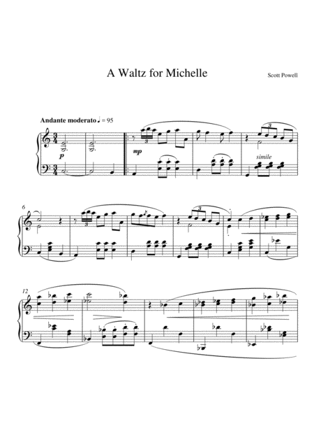 A Waltz For Michelle Sheet Music