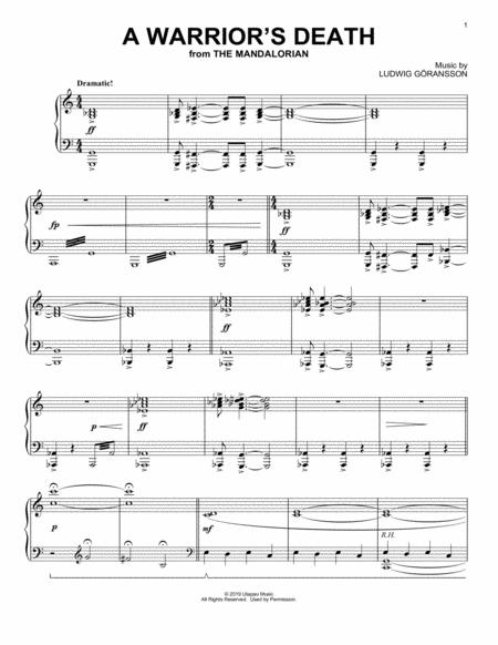 A Warriors Death From Star Wars The Mandalorian Sheet Music