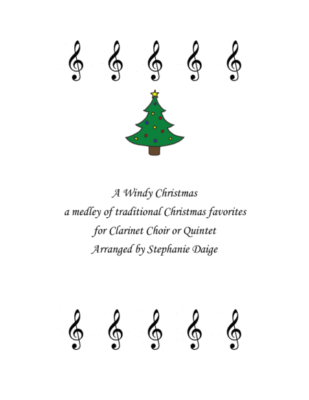 A Windy Christmas For Clarinet Choir Or Quintet Sheet Music