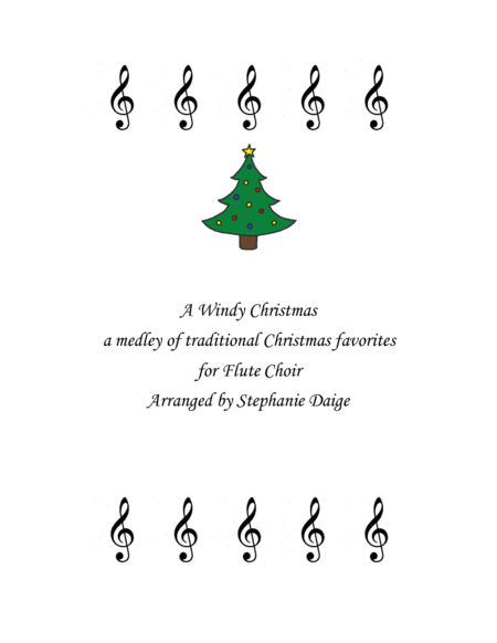 Free Sheet Music A Windy Christmas For Flute Choir