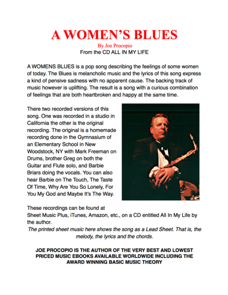 A Womans Blues Sheet Music