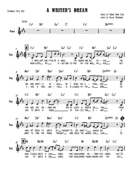 A Writers Dream Sheet Music