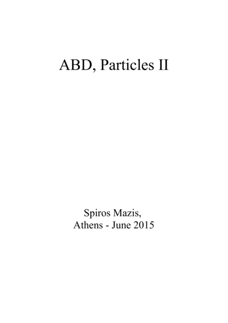 Abd Particles Ii Sheet Music