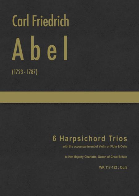 Free Sheet Music Abel 6 Harpsichord Trios Wk 117 122 Op 5