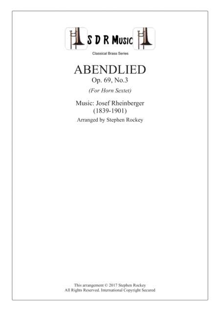 Abendlied Horn Sextet Sheet Music