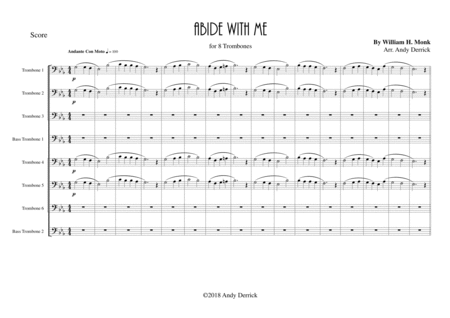 Abide With Me For 8 Trombones Sheet Music