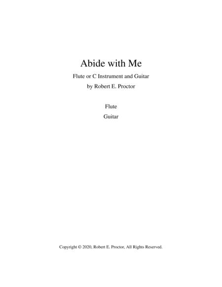 Free Sheet Music Abide With Me For Flute C Instrument And Guitar