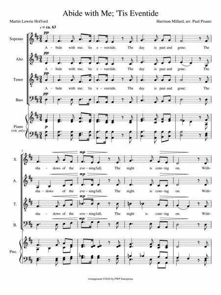 Abide With Me Tis Eventide Arr Sheet Music