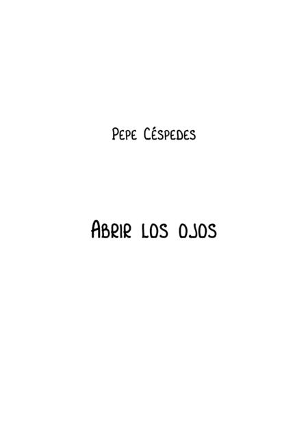 Abrir Los Ojos Sheet Music