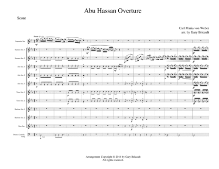 Abu Hassan Overture Sheet Music