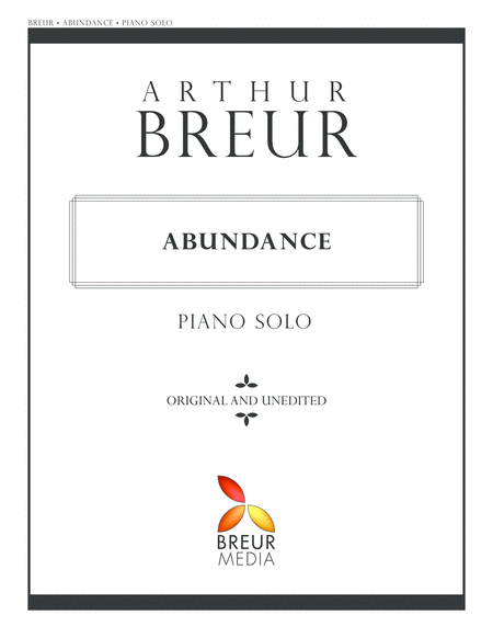 Abundance Piano Solo Sheet Music