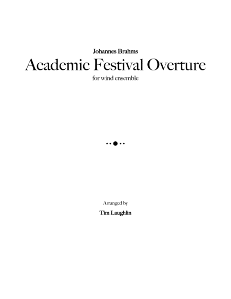 Academic Festival Overture Band Sheet Music