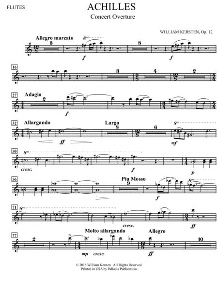 Free Sheet Music Achilles Concert Overture Player Parts