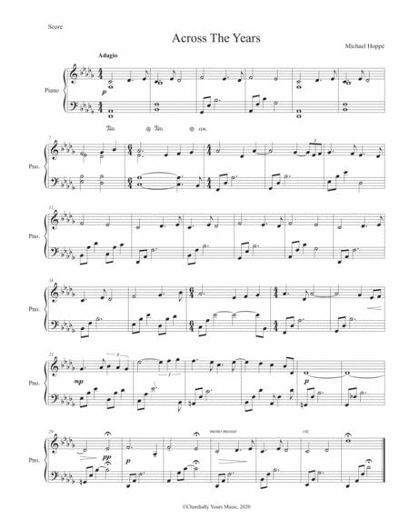 Free Sheet Music Across The Years