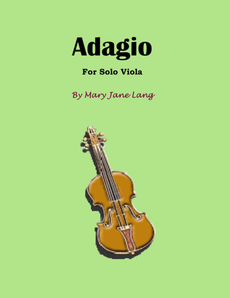 Free Sheet Music Adagio For Solo Viola
