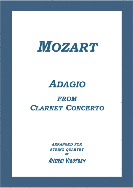 Free Sheet Music Adagio From Clarnet Concerto