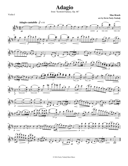 Adagio From Scottish Fantasy Sheet Music