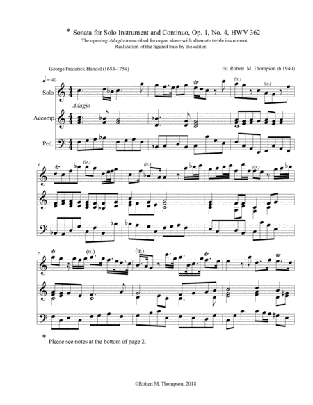 Adagio In F Major Slow Short Soft Easy Movement Sheet Music