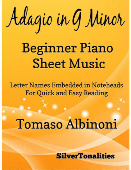 Free Sheet Music Adagio In G Minor Beginner Piano Sheet Music