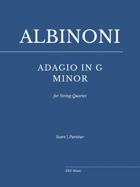 Adagio In G Minor For String Quartet Sheet Music