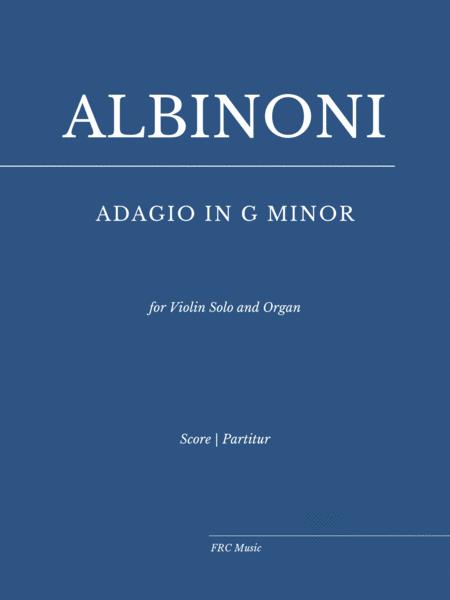 Free Sheet Music Adagio In G Minor For Violin Solo And Organ Accompaniment