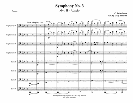 Free Sheet Music Adagio Mvt 1b From Symphony No 3