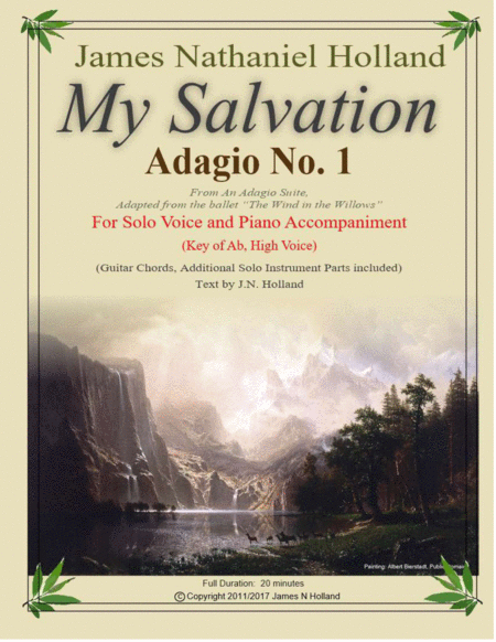 Adagio No 1 My Salvation From An Adagio Suite For Solo High Voice And Piano Sheet Music