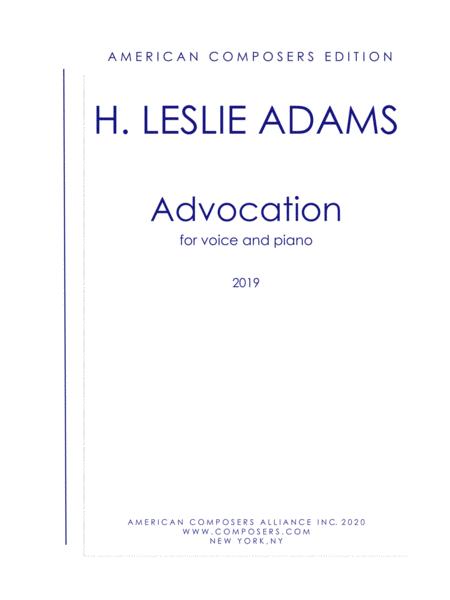 Adams Advocation From Collected Songs Sheet Music