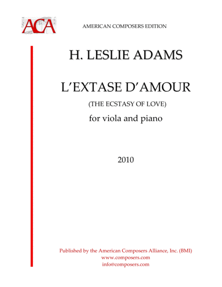 Adams L Extase D Amour Sheet Music