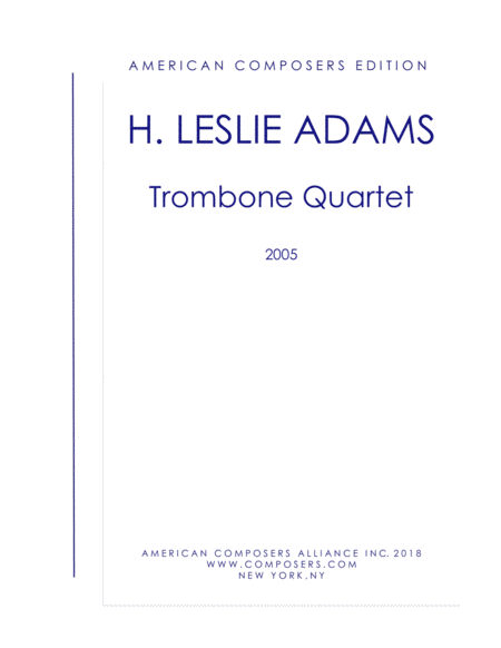 Free Sheet Music Adams Trombone Quartet