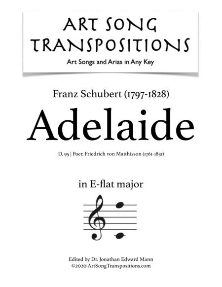 Free Sheet Music Adelaide D 95 Transposed To E Flat Major