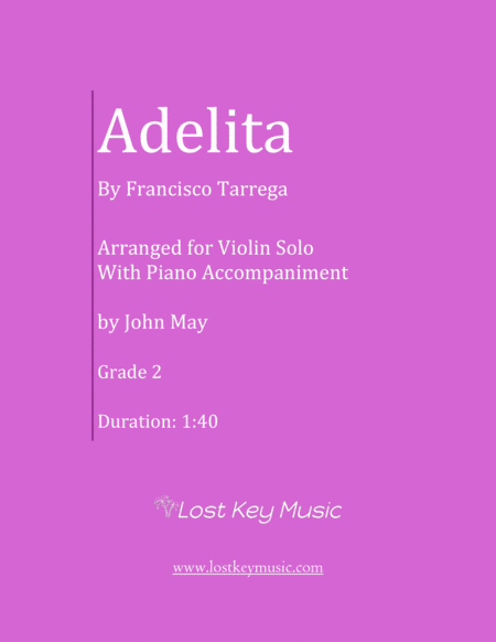 Free Sheet Music Adelita Violin Solo With Piano Accompaniment