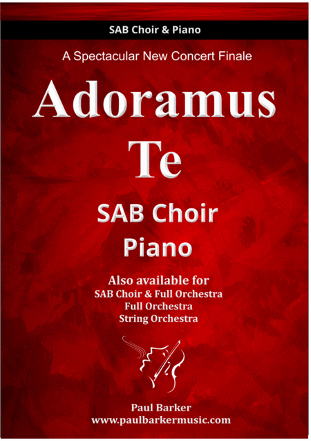 Adoramus Te Sab Choir And Piano Version Score Parts Sheet Music