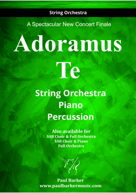 Free Sheet Music Adoramus Te String Orchestra Version Score Parts