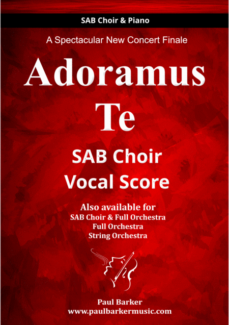 Free Sheet Music Adoramus Te Vocal Score