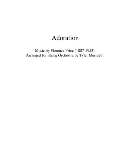 Adoration By Florence Price Arranged For String Orchestra Sheet Music