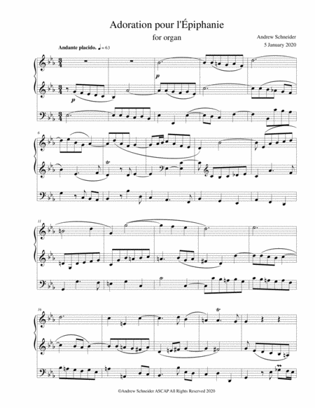 Adoration Pour L Epiphanie Sheet Music