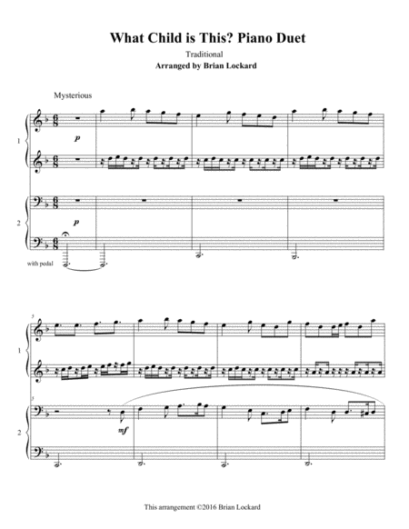 Advanced Christmas Duets For Piano Sheet Music