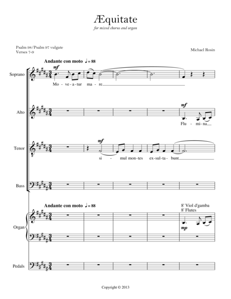 Free Sheet Music Aequitate