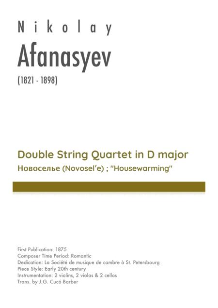 Free Sheet Music Afanasyev Double String Quartet In D Major Novosel E Housewarming