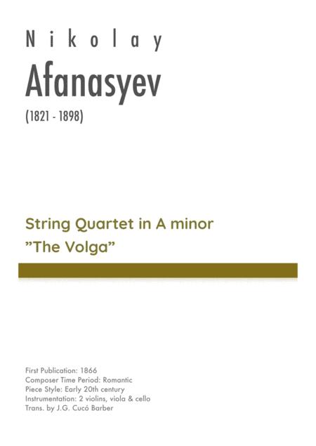 Free Sheet Music Afanasyev String Quartet In A Minor The Volga