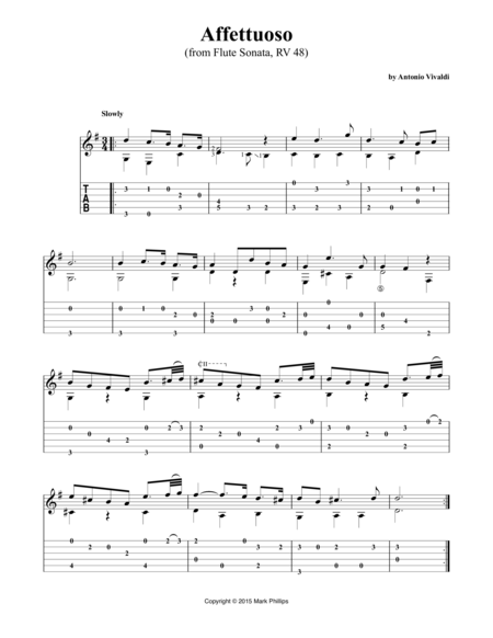 Free Sheet Music Affettuoso From Flute Sonata Rv 48