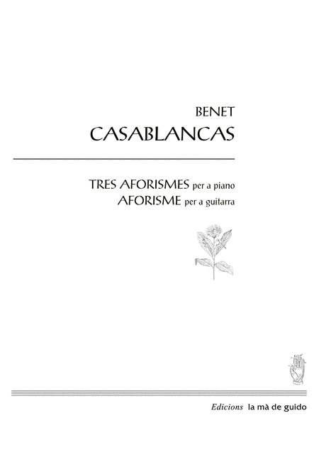 Aforismes Per A Piano Sheet Music