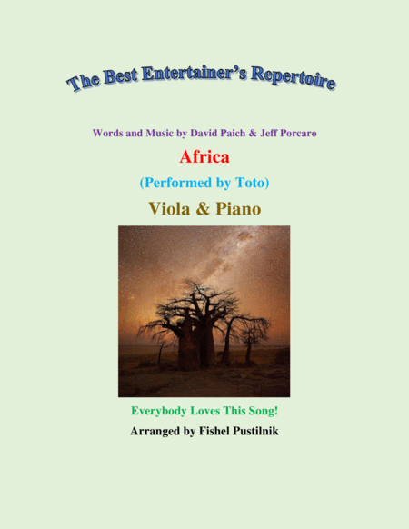 Free Sheet Music Africa By Toto For Viola And Piano Video