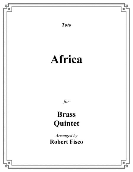 Africa Toto For Brass Quintet Sheet Music