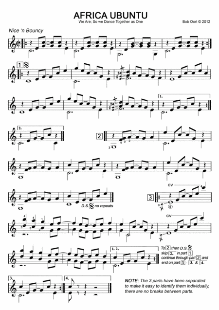 Africa Ubuntu Sheet Music