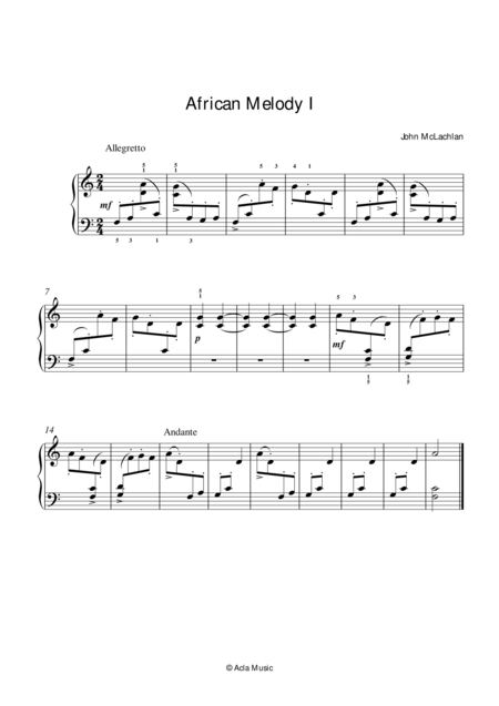 African Melodies Sheet Music