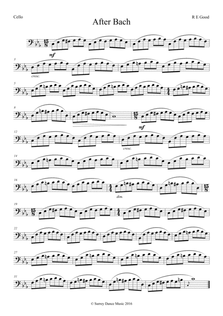 After Bach Lone Cello Sheet Music