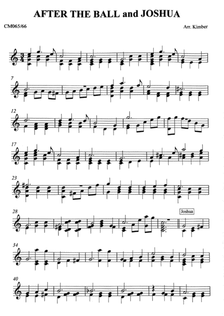 After The Ball Joshua Sheet Music